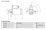 BOSCH Starter 12V 0 986 022 710
