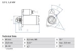 BOSCH Starter 12V 0 986 022 730