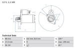 BOSCH Starter 12V 0 986 023 660