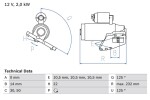 BOSCH Starter 12V 0 986 024 710