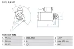 BOSCH Starter 12V 0 986 025 720