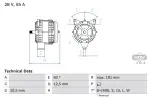 BOSCH Generaator 28V 0 986 042 580