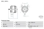 BOSCH Generaator 28V 0 986 042 590