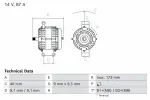 BOSCH Generaator 14V 0 986 042 720