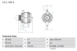 BOSCH Generaator 14V 0 986 042 740
