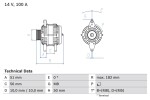 BOSCH Generaator 14V 0 986 043 680