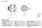 BOSCH Generaator 14V 0 986 046 120