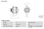 BOSCH Generaator 28V 0 986 046 290