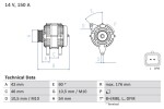 BOSCH Generaator 14V 0 986 047 360