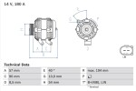 BOSCH  Generaator 14V 0 986 048 400
