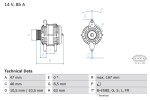 BOSCH Generaator 14V 0 986 080 480