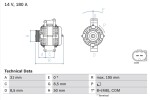 BOSCH Generaator 14V 0 986 081 910