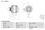 BOSCH  Generaator 14V 0 986 081 940