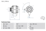 BOSCH Generaator 14V 0 986 081 980