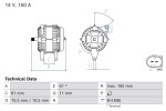 BOSCH Generaator 14V 0 986 082 310