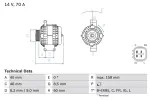 BOSCH Generaator Eco 14V 0 986 082 800
