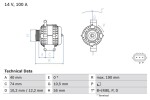 BOSCH Generaator 14V 0 986 083 570
