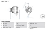 BOSCH Generaator 14V 0 986 083 840