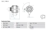 BOSCH Generaator 12V 0 986 084 700