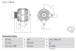 BOSCH Generaator 14V 0 986 084 870