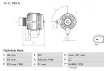 BOSCH Generaator 14V 0 986 085 020