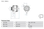 BOSCH Generaator 14V 0 986 085 090