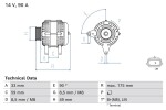 BOSCH Generaator 14V 0 986 085 170