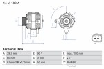 BOSCH Generaator 14V 0 986 085 590