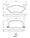BOSCH Piduriklotsi komplekt,  ketaspidur 0 986 424 264