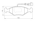 BOSCH Piduriklotsi komplekt,  ketaspidur 0 986 424 543