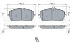 BOSCH Piduriklotsi komplekt,  ketaspidur 0 986 460 035