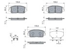 BOSCH Piduriklotsi komplekt,  ketaspidur 0 986 460 276