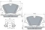 BOSCH Piduriklotsi komplekt,  ketaspidur 0 986 460 279