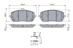 BOSCH Piduriklotsi komplekt,  ketaspidur 0 986 460 282