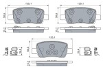 BOSCH Piduriklotsi komplekt,  ketaspidur 0 986 460 297