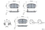 BOSCH Piduriklotsi komplekt,  ketaspidur 0 986 460 299