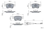 BOSCH Piduriklotsi komplekt,  ketaspidur 0 986 460 321