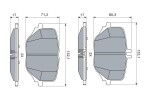 BOSCH Piduriklotsi komplekt,  ketaspidur 0 986 460 464