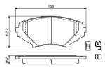 BOSCH Piduriklotsi komplekt,  ketaspidur 0 986 494 220