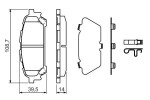 BOSCH Piduriklotsi komplekt,  ketaspidur 0 986 494 232
