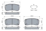 BOSCH Piduriklotsi komplekt,  ketaspidur 0 986 494 971