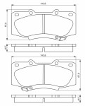 BOSCH Piduriklotsi komplekt,  ketaspidur 0 986 495 352