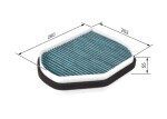 BOSCH Filter, salongiõhk FILTER+ 0 986 628 511