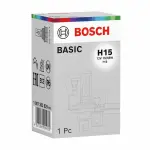 BOSCH Hõõgpirn,  Kaugtuli Basic WS 12V 15/55W H15 1 987 302 829