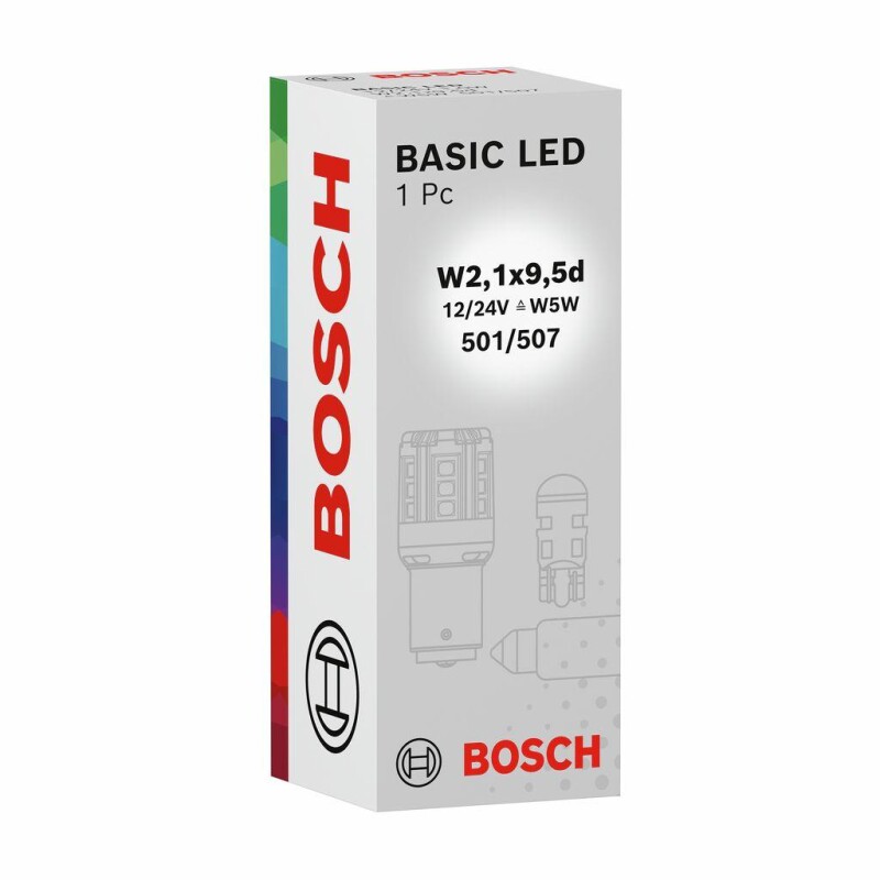 BOSCH Лампа накаливания, габаритные фонари Basic LED WS 12V 1Вт