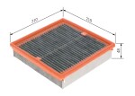 BOSCH Filter,  salongiõhk 1 987 431 451