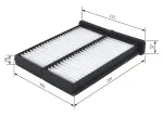 BOSCH Filter, salongiõhk 1 987 432 086