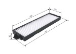 BOSCH Filter,  salongiõhk 1 987 432 096
