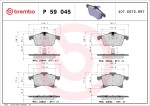 BREMBO Piduriklotsi komplekt,  ketaspidur XTRA LINE P 59 045X