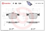 BREMBO Piduriklotsi komplekt,  ketaspidur XTRA LINE P 85 124X